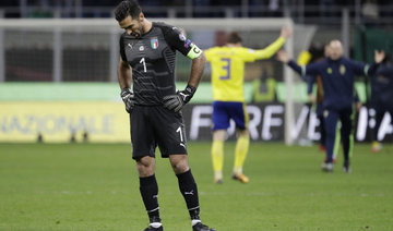 Buffon bids teary Italy farewell after failed qualification