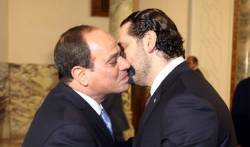 Hariri stops for talks with El-Sisi on his way back to Lebanon