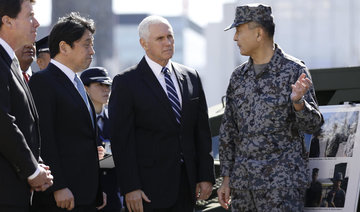 Pence views Japan’s missile defense with North Korea on agenda for talks