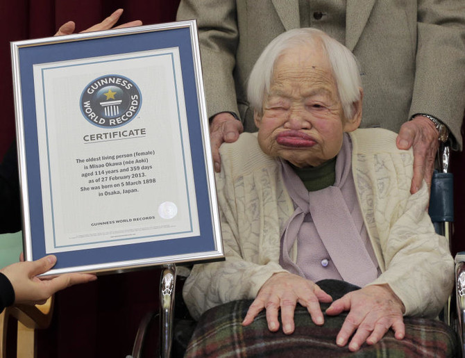 The world's oldest person, a Japanese woman, dies at 117