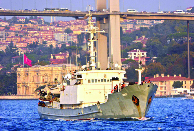 Russian spy ship sinks off Turkey after collision