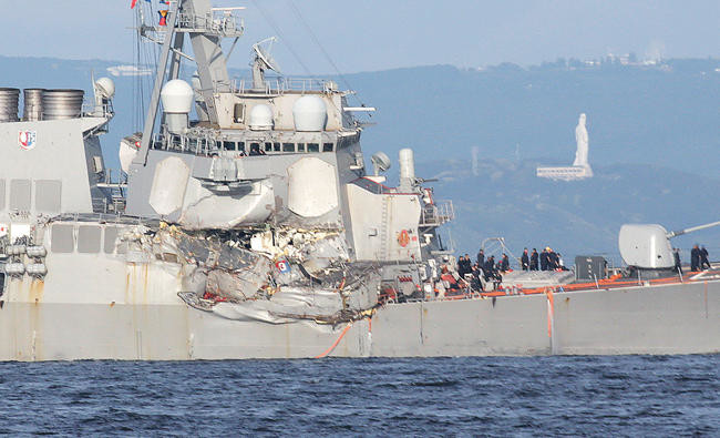 US Navy probes destroyer crash that killed seven in Japan