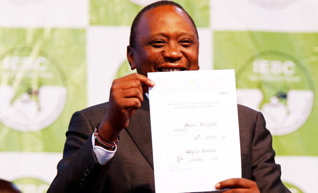 Kenyan president is declared winner of troubled election