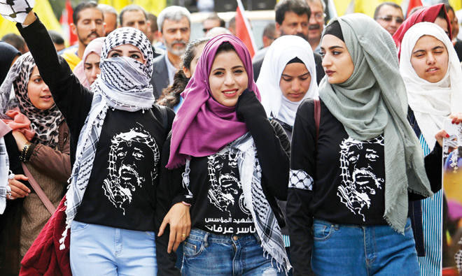 Palestinians mark 13 years since Arafat’s death