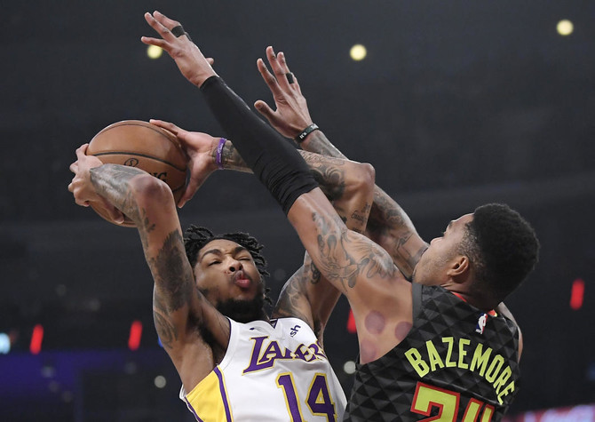 Lakers beat Hawks to snap nine-NBA game losing streak