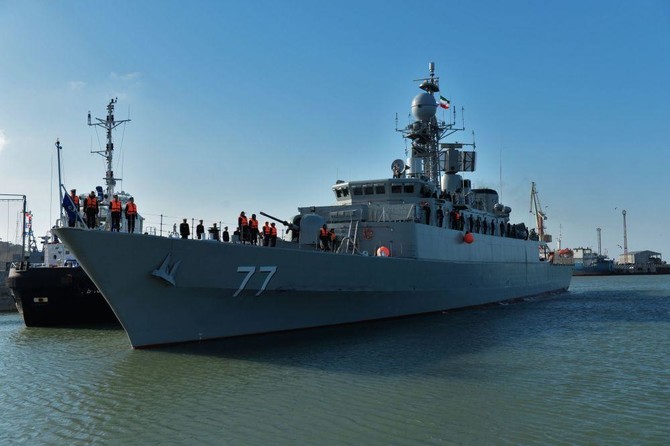 Iranian warship crashes at Caspian port, two crew missing