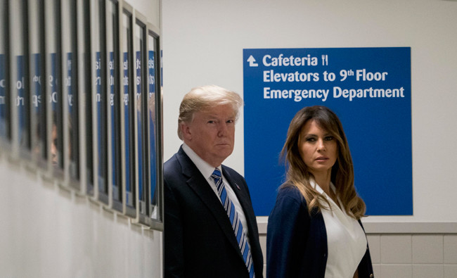 Trump visits Florida hospital to pay respects after shooting