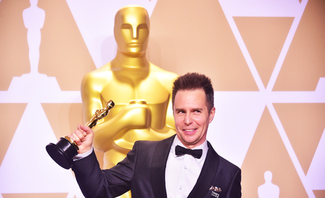 Sam Rockwell wins supporting actor Oscar for ‘Three Billboards’