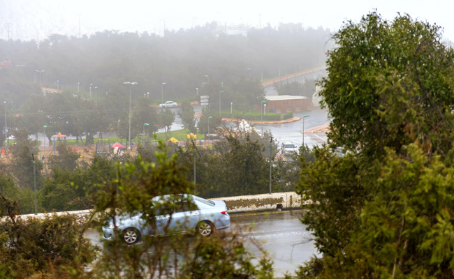 Storm clouds and rain over Saudi Arabia’s Jazan, Taif and Al-Baha regions